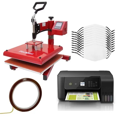 Image of 10 Sublimation Face Masks Blank Medium / Swing Heat Press