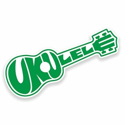 Image of 2 x 15cm Ukulele Guitar Vinyl Sticker Laptop Car Hawaii Festival Music Fun #9566 (15cm Wide 5.5cm Tall)