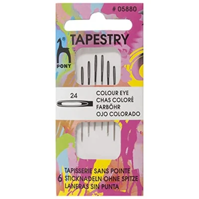 Image of Pony Coded Eye Needles: Tapestry 24, Multi Colour