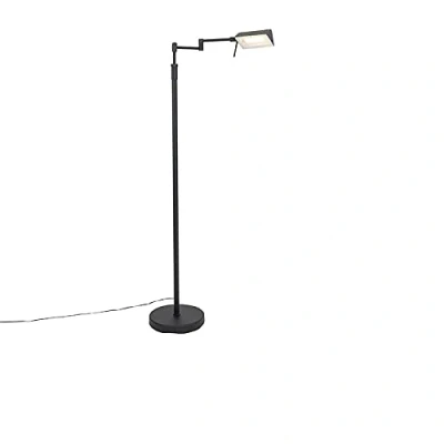Image of Qazqa Design Floor lamp Black incl. LED with Touch dimmer Notia Modern 1 Light Steel Suitable for Living Room I Bedroom