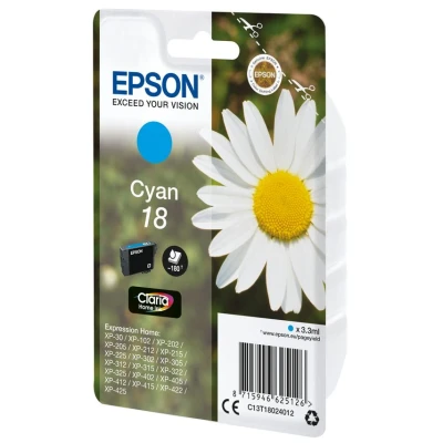 Image of Epson 18 Cyan Daisy Genuine, Claria Home Ink Cartridge