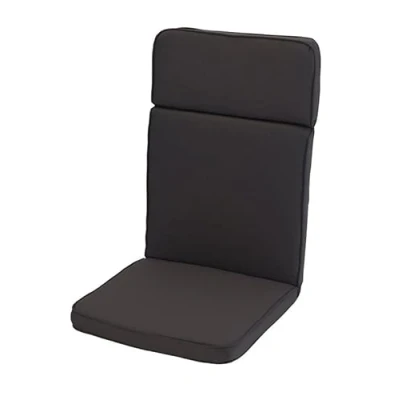 Image of High Recliner Outdoor Garden Furniture Cushion L116 x W49 cm Charcoal Grey