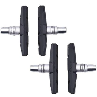 Image of 2 Pairs V Bike Brake Pads with Spacer and Hex Nut Bulk Complete Set for Bicycle MTB/Hybrid 70 mm