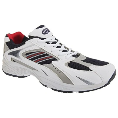 Image of Mens White, Grey and Navy Lace Up Trainer Venus III White/Grey/Navy Size UK Childrens 6