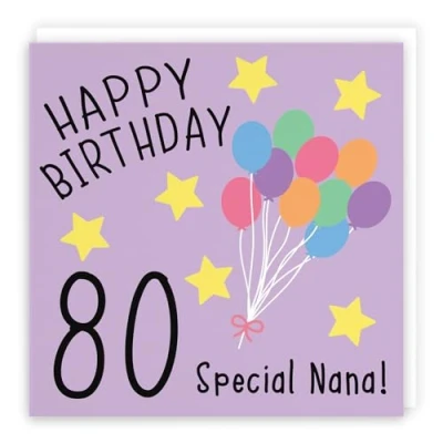 Image of Hunts England Nana 80th Birthday Card Happy 80 Special Original Collection Fun