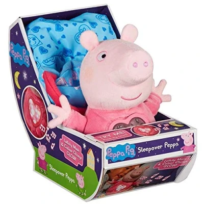Image of SLEEPOVER PEPPA SOFT TOY BEDTIME LULLABY WITH LIGHTS AND SOUNDS PRESCHOOL GIFT AGE 3, 4, 5