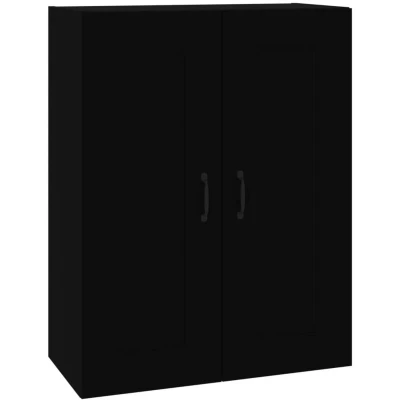 Image of vidaXL Hanging Wall Cabinet Black 69.5x32.5x90 cm