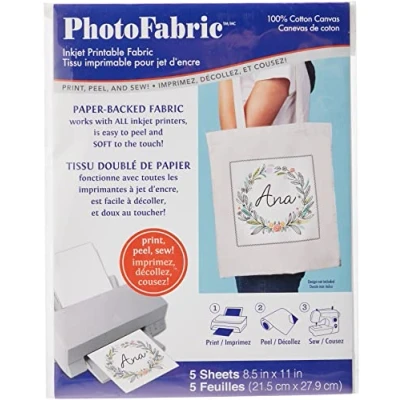 Image of Blumenthal Lansing PhotoFabric, Cotton, White, 21.5cm x 27.9cm