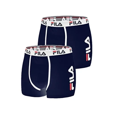 Image of Fila Men&#039;s Boxer FI/1BC/FU5040X2 Shorts, Nv, L (Pack of 2)