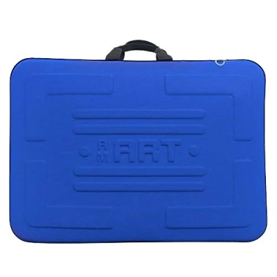 Image of picturehangingdirect.co.uk A2 A3 Artwork Carry Case Art Artist Portfolio Folder Drawings Protection Bag (Blue, Print size up to 420X594 MM)