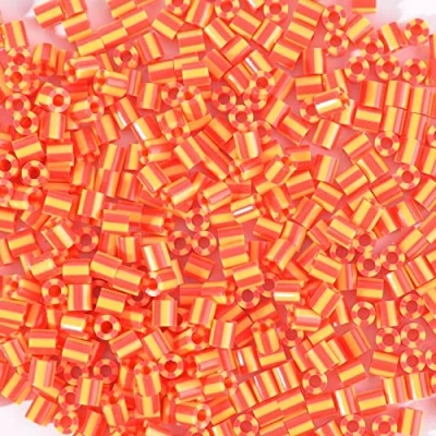 Image of Vaessen Creative Iron On Beads, Two Tone Yellow/Red, Pack of 550 for Children&#039;s, DIY Design, Jewellery, Decoration, Embellishments and Other Craft Ideas, Standard Size