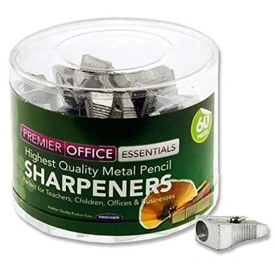 Image of Premier Stationery Metal Single Hole Pencil Sharpener (Pack of 60)
