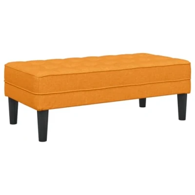 Image of vidaXL Bench Dark Yellow 113x57x39 cm Fabric