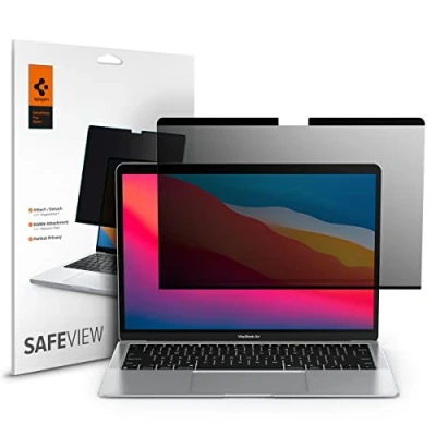 Image of Spigen 1 Pack Privacy Filter Screen Protector [SafeView] for MacBook Pro 13 inch (2017 2020) and Air (Retina, 2018