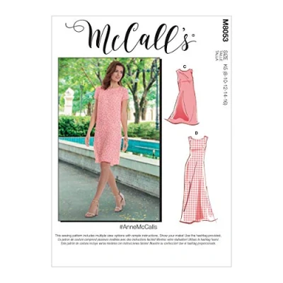 Image of McCalls Pattern M8053Y5 Misses&#039; Tent Dress in 2 Lengths Y5 (18 20 22 24 26), Various