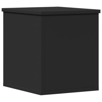 Image of vidaXL Storage Box Black 30x35x35 cm Engineered Wood Multifunctional Blanket Chest/Coffee Table