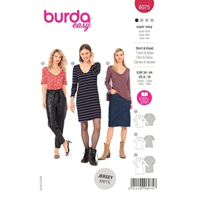 Image of Dress, Burda 6075 34 44