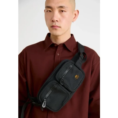 Image of Alpha Industries Label Waist Bum bag, Size: One Size, Black