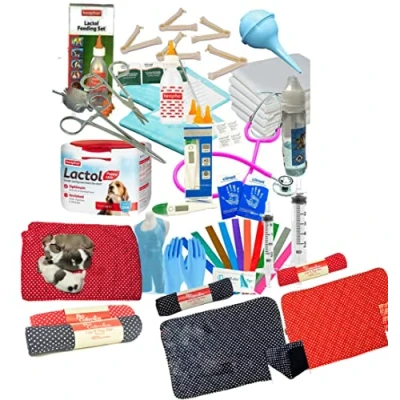 Image of Deluxe Whelping Kit Aspirator, Lactol Puppy Milk &amp; Bottle, Guides, Clamps etc Full Lapmat 792 1
