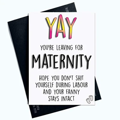 Image of Work Colleague Congratulations Maternity Card Funny Leave New Baby Greeting Mum to Be Leaving Job PC650