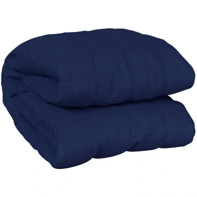 Image of vidaXL Weighted Blanket Blue 152x203 cm 7 kg Fabric