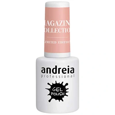 Image of Andreia Semi Permanent Nail Gel Polish for UV/LED Lamp Intense Shine and 4 weeks Lasting Manicure Varnish Magazine Collection Colour MZ4 Light Nude 10.5ml