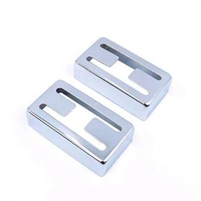 Image of Alnicov Humbucker Pickup Covers,2Pcs H hold Nickel Cover Set for LP Electric Guitars(Silver)