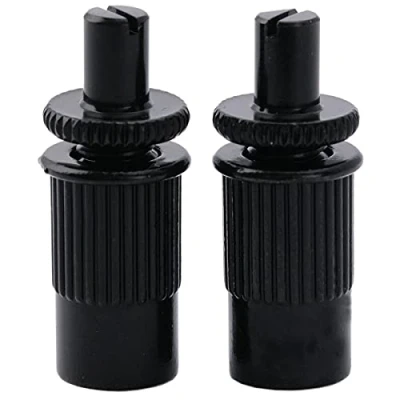 Image of Musiclily Pro M8 Metric Nashville Tune o matic Bridge Mounting Studs and Inserts Bushings Set for Import Les Paul Style Electric Guitar, Black (Set of 2)