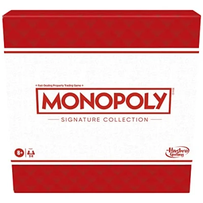 Image of Monopoly Signature Collection Family Board Game for 2 to 6 Players, Premium Packaging and Components, Ages 8+