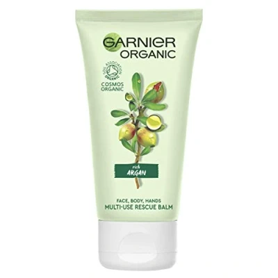 Image of Garnier Organic Argan Multi Use Rescue Balm for Face, Body and Hands, Instantly Nourishes Soothes Dry Hands &amp; Patches 50 ml