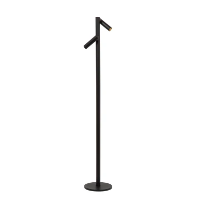 Image of Lucide ANTRIM Rechargeable Floor reading lamp Battery LED Dim. 2x2,2W 2700K IP54 With wireless charging pad Black