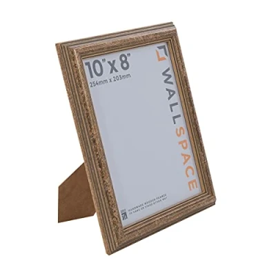 Image of Wall Space 10x8 Gold Frame Antique Photo Frames 10 x 8 inch Wooden 8x10 Picture All are made from SOLID WOOD and have REAL GLASS