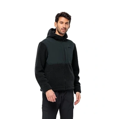 Image of Jack Wolfskin Men&#039;s Rock Light Hooded Jacket M Fleece, Night Blue,