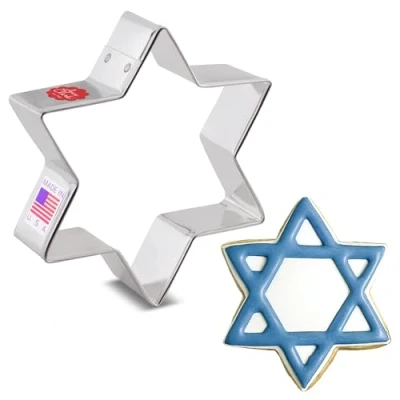 Image of Star of David Cookie Cutters 9.5 cm, Made in USA by Ann Clark