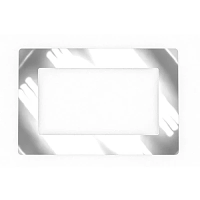 Image of Focus Plastics DOUBLE LIGHT SWITCH SOCKET COLOURED ACRYLIC SURROUND FINGER PLATE HUGE COLOUR CHOICE (Mirror)