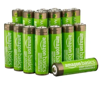Image of Amazon Basics AA High Capacity NiMH Rechargeable Batteries 2400mAh (16 Pack) Pre charged