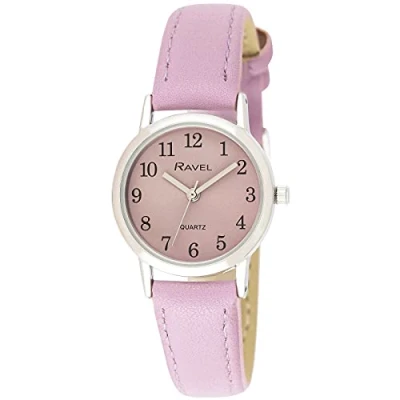 Image of Ravel Women&#039;s Pastel Coloured Everyday Watch (27mm case) Purple/Silver Tone