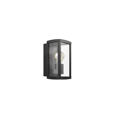 Image of Nordlux Outdoor wall light Luchy, lantern, black, metal, E27