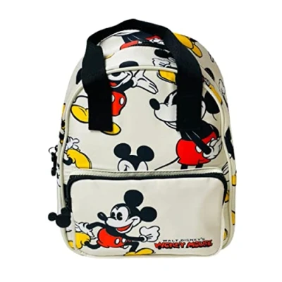 Image of Disney Mickey Mouse White Backpack Rucksack School Travel Bag (Backpack) One Size