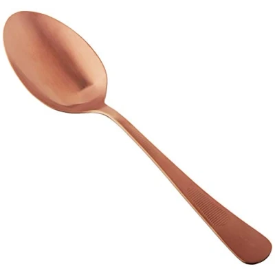Image of Mercer Culinary Plating Spoon Solid Bowl, Stainless Steel, Rose Gold, 21.8 x 5.4 3.2 cm