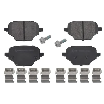 Image of SU001A8852 Brake pad set BLUE PRINT ADBP420009 Rear Axle with fastening material attachment PEUGEOT: Partner III Van