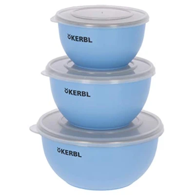 Image of Kerbl Pet Maxi 80528 Stainless Steel Bowl Set with Lid 550 ml / 900 1200 Blue