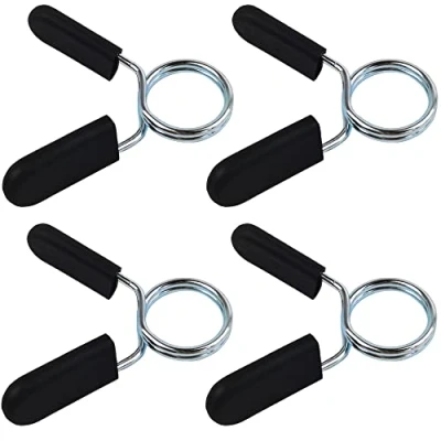 Image of Spring Collar Clips,4PCS Dumbbell Barbell Clamps Exercise Collars Clip Fitness for Bars Weightlifting Gym Training (25/28/30mm) (4Pcs 30mm)