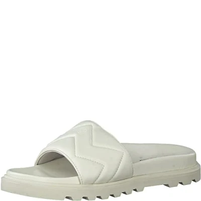 Image of s.Oliver Women&#039;s 5 27403 20 Slide Sandal, Cream, 8 UK