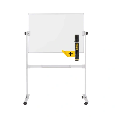 Image of Bi Office Ayda Revolving Whiteboard Double sided Non magnetic Surface Aluminium Structure 1065x750mm