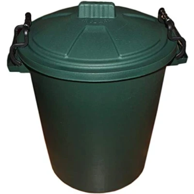 Image of KetoPlastics 50L PLASTIC HANDLE GREEN Garden Storage Dustbin Bin 50 Litre Refuse HEAVY DUTY