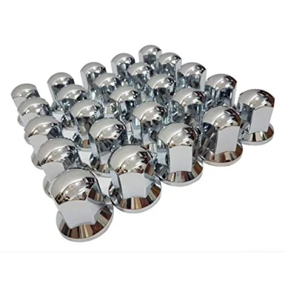 Image of 24/7Auto 30 pieces mm nut bolt caps covers chrome plastic wheel truck lorry trailer