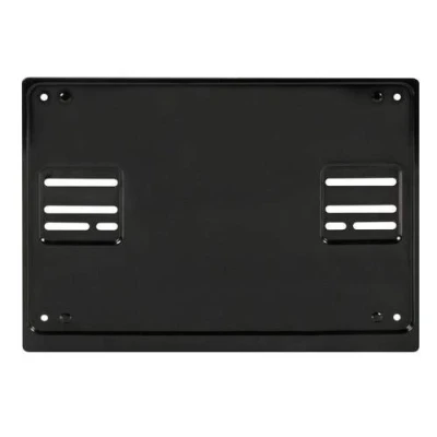 Image of Square 4x4 Black Steel Rear Number Plate Surround Holder Off Road