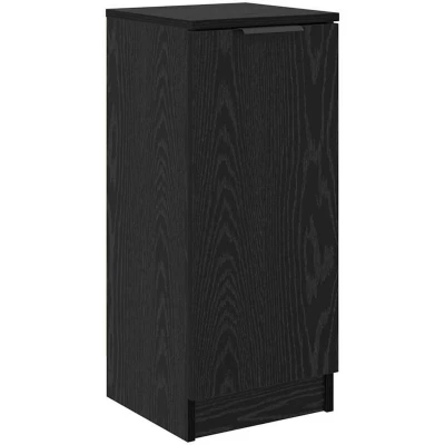 Image of vidaXL Sideboard Black oak 30 x 70 cm Engineered wood