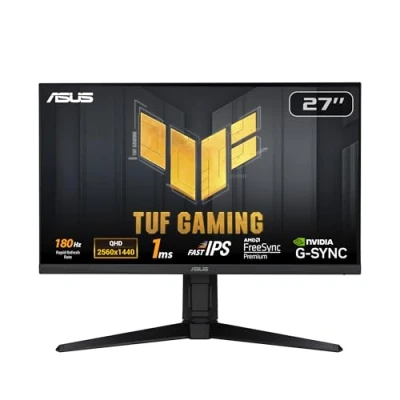 Image of ASUS TUF Gaming VG27AQL3A Monitor 27 inch, QHD(2560x1440), 180Hz, Fast IPS, 1ms, Freesync Premium, G Sync compatible, 130 Percent sRGB, DisplayHDR 400